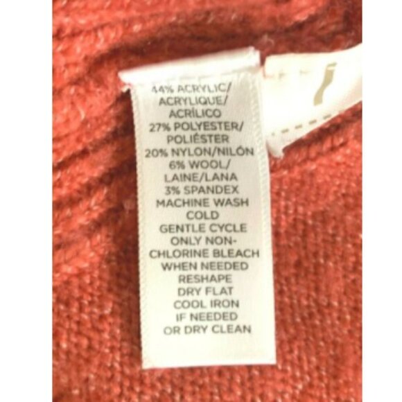 Ann Taylor LOFT Rolled Mock Neck Sweater Flare Slit Sleeves Sz S #193B - Picture 10 of 11